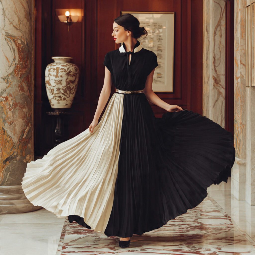 Pleated Maxi Skirt