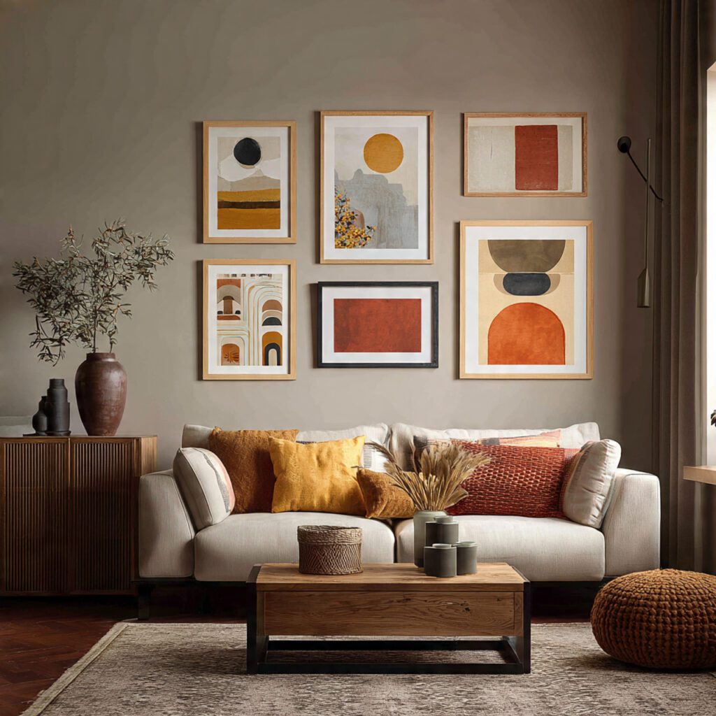 Use Wall Art with Warm Tones