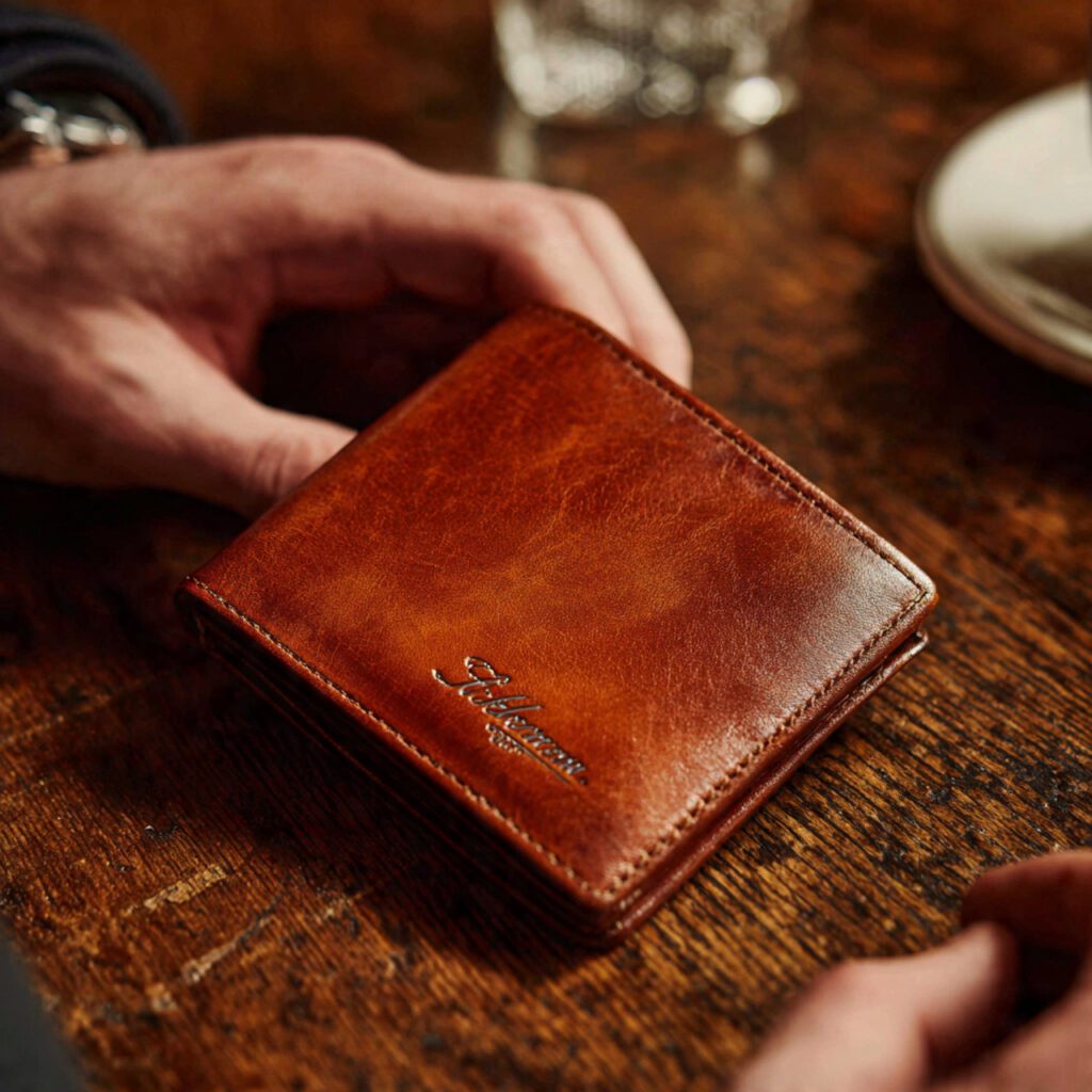 Personalized Leather Wallet with Engraving