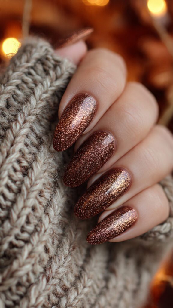 Metallic Copper with Bronze Glitter