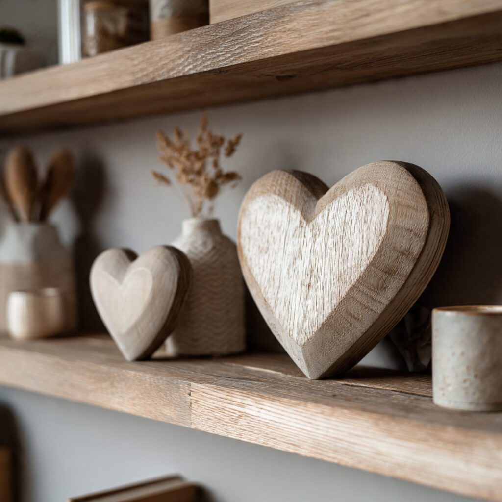 Minimalist Wooden Heart Decor