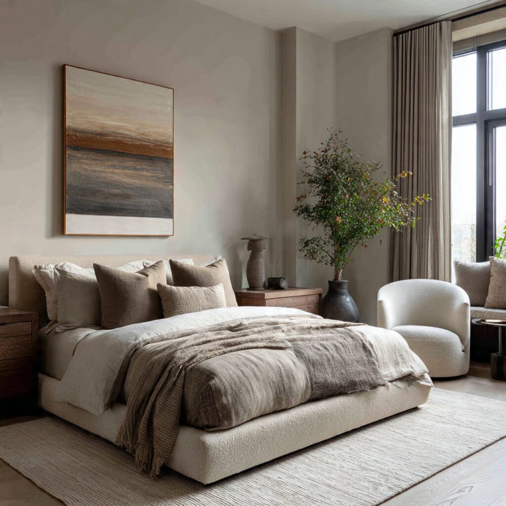 Contemporary Neutral Small Bedroom Style