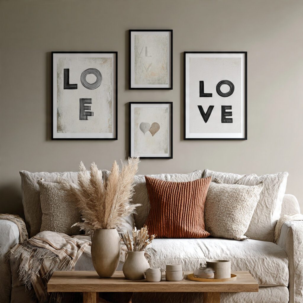 DIY Neutral Valentine&rsquo;s Day Wall Art