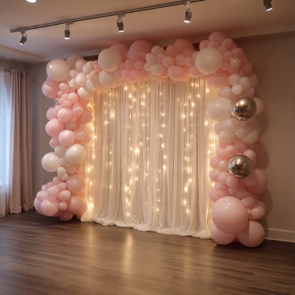 Photo Booth Balloon Garland Wall