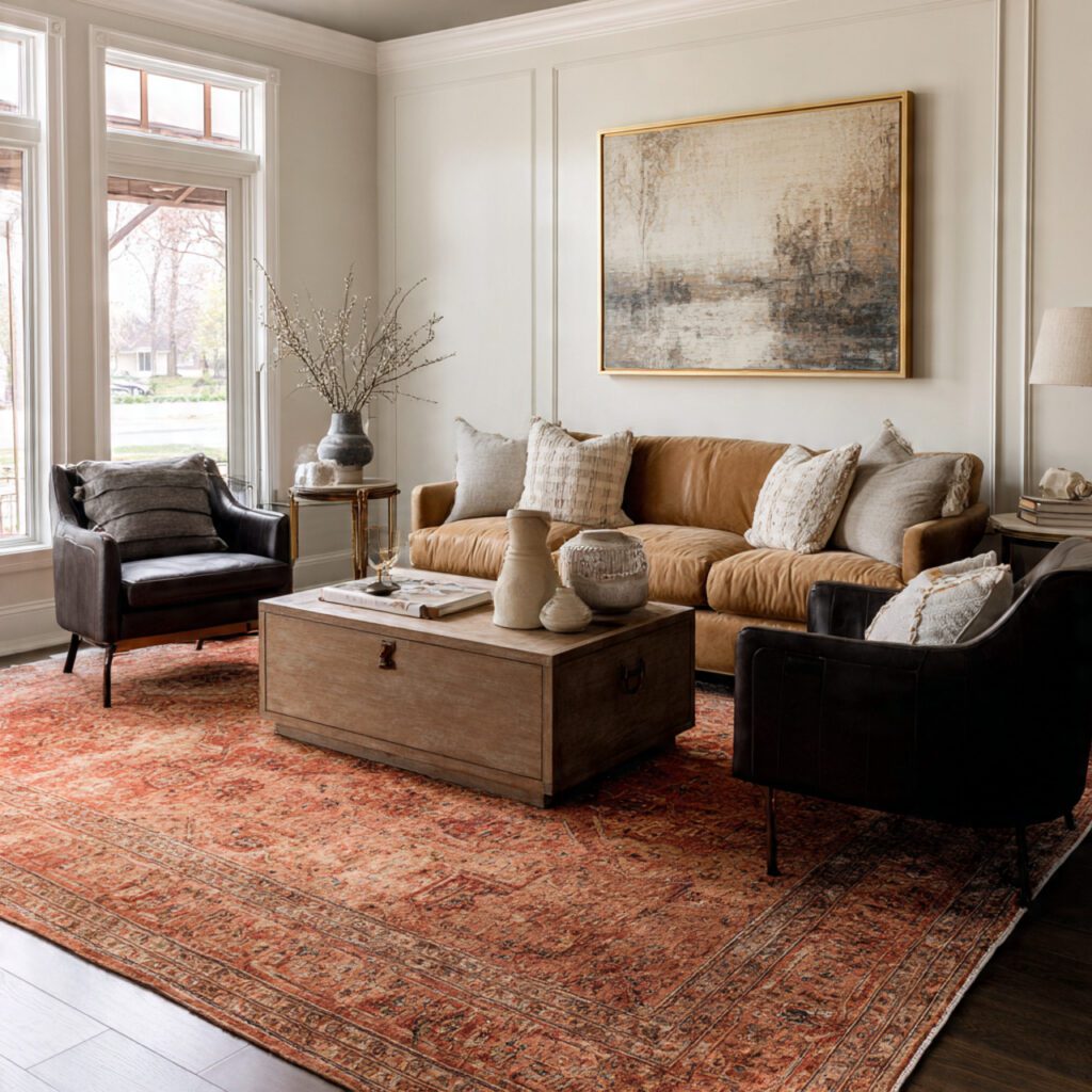 Use Rugs to Add Warmth and Definition