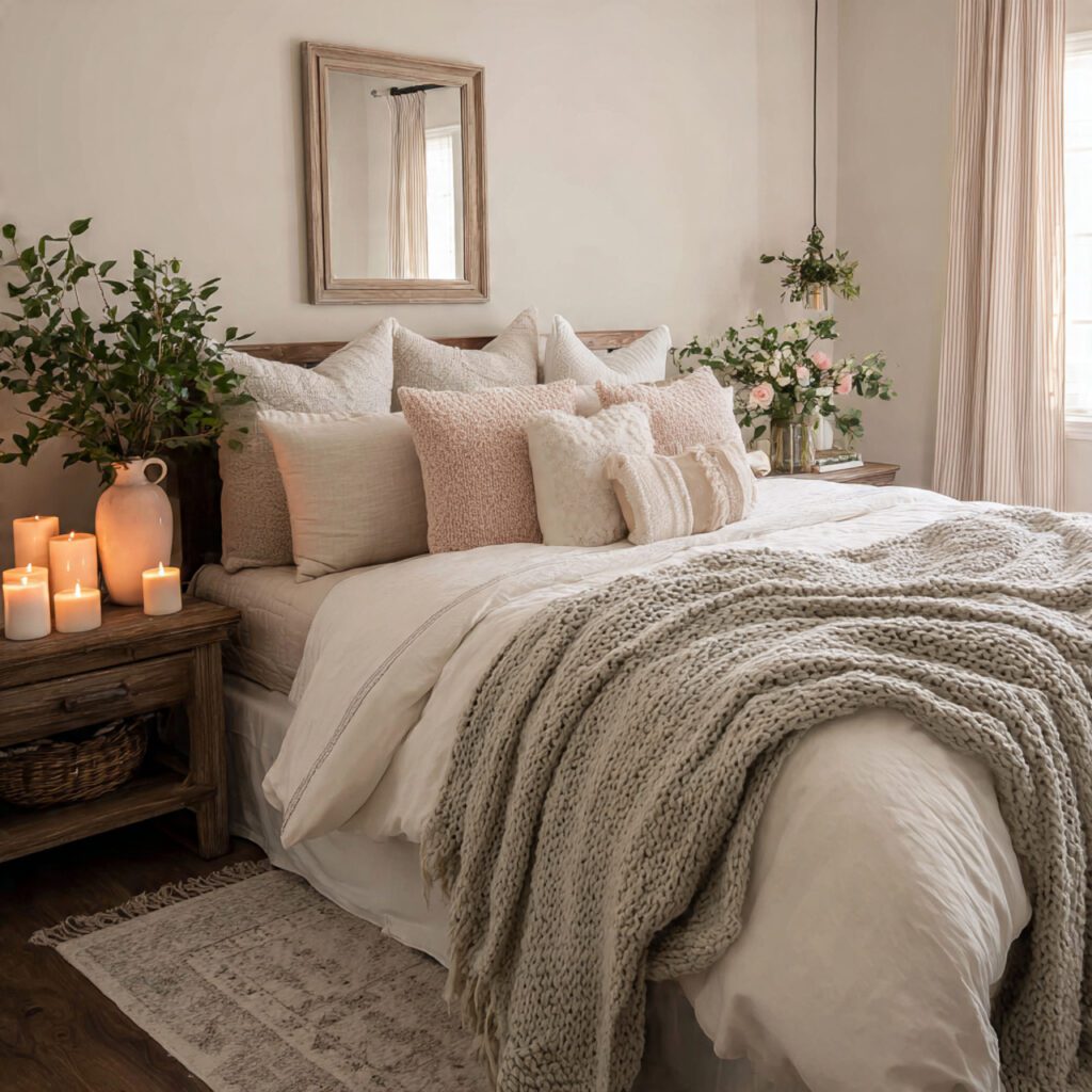 Farmhouse Valentine Bedroom Touches
