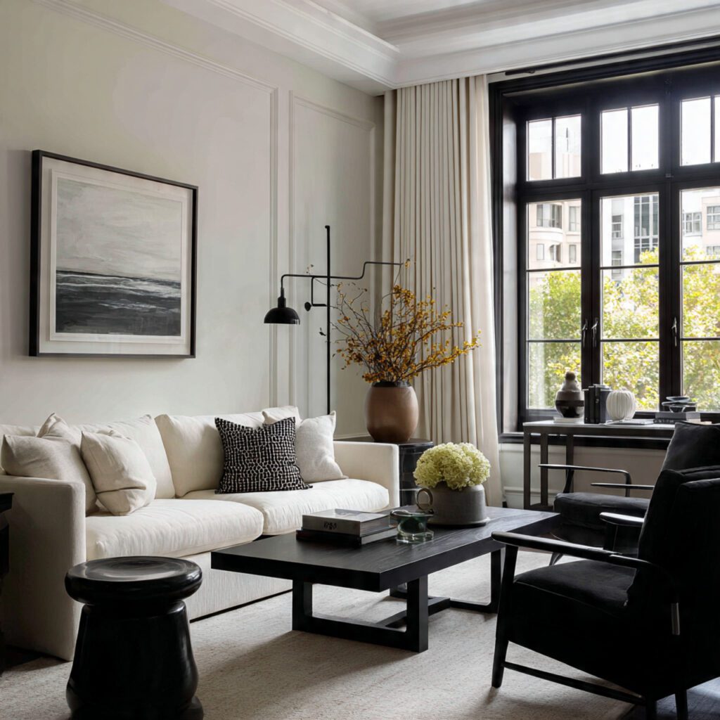 Use Black or Dark Accents for Contrast