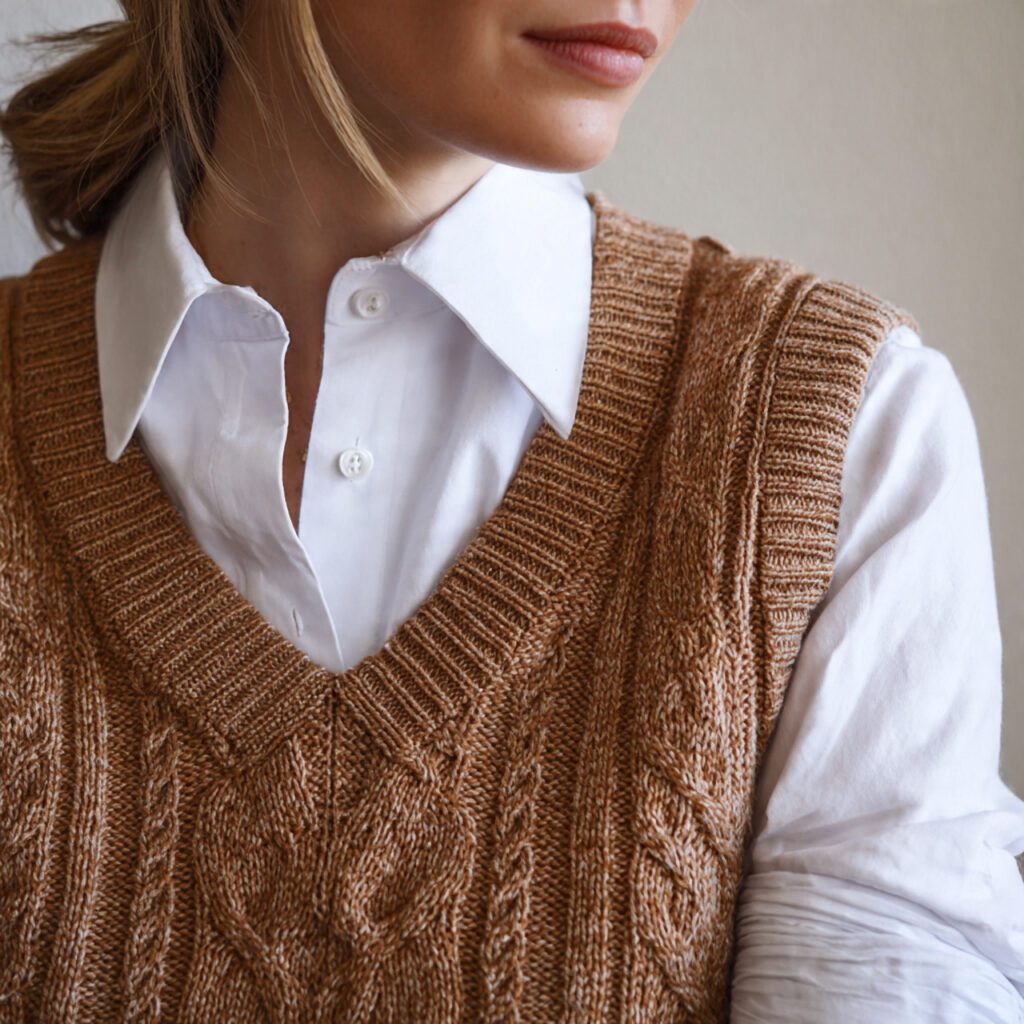 Sweater Vest Over a White Shirt