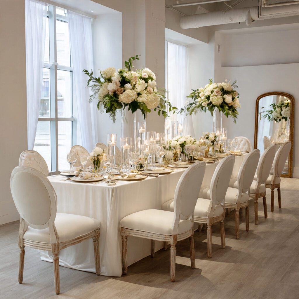 Symmetrical Table Styling with Statement Chairs