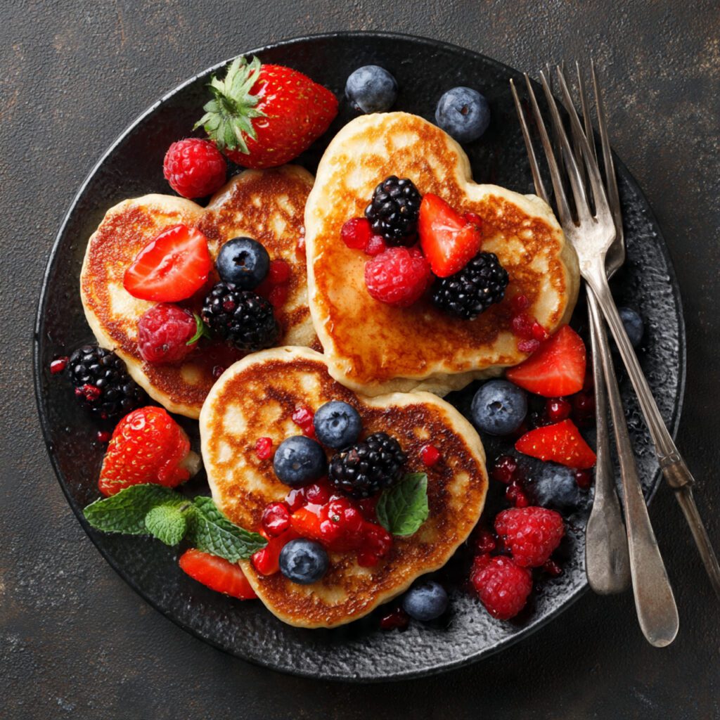 Heart Pancakes or Waffles