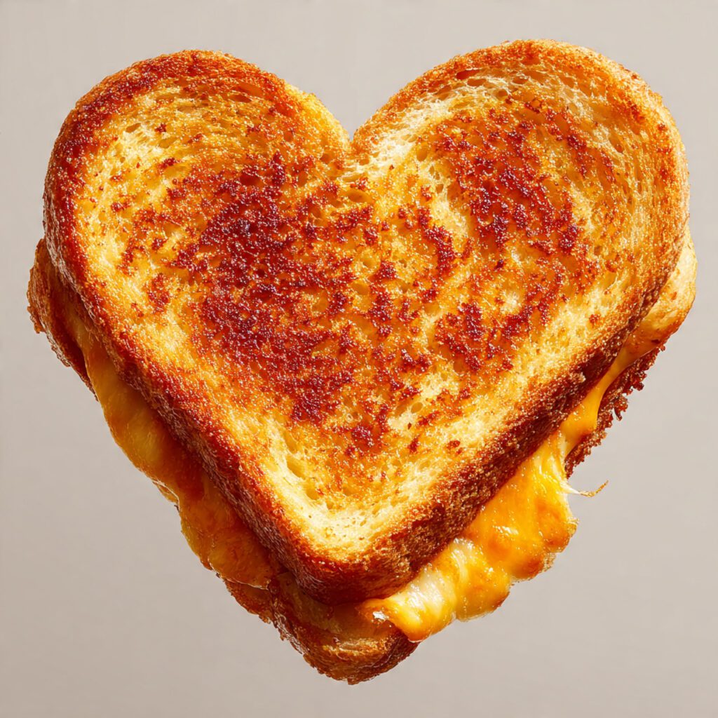 Heart-Shaped Grilled Cheese Sandwich