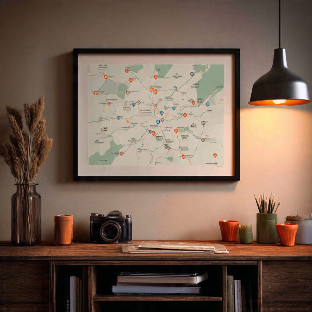 Custom Illustrated Map of Your Relationship Journey