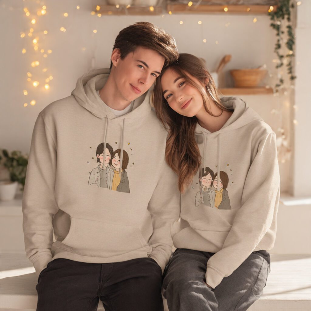 Cute Cartoon Couple Hoodies