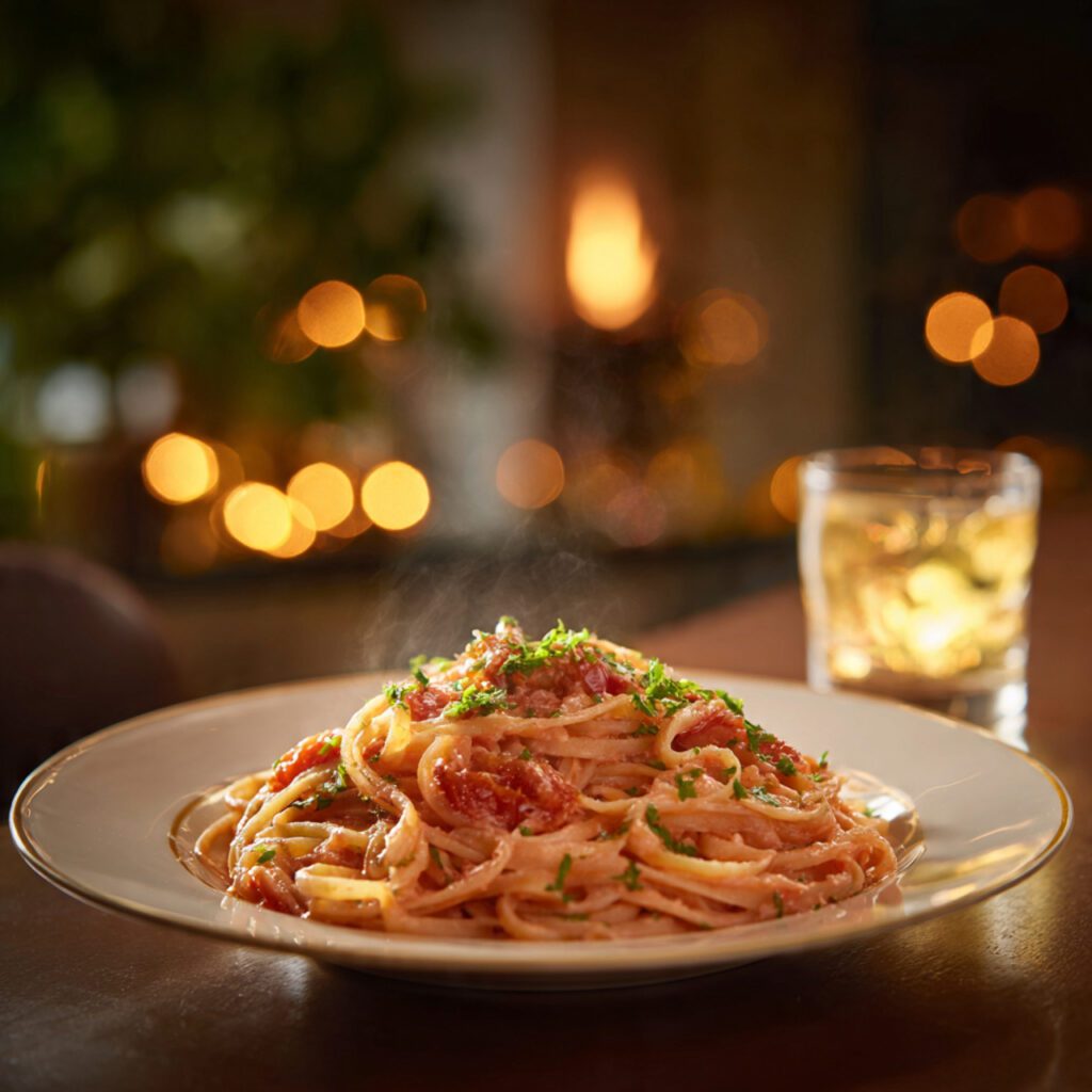 Pasta in Creamy Rose Sauce