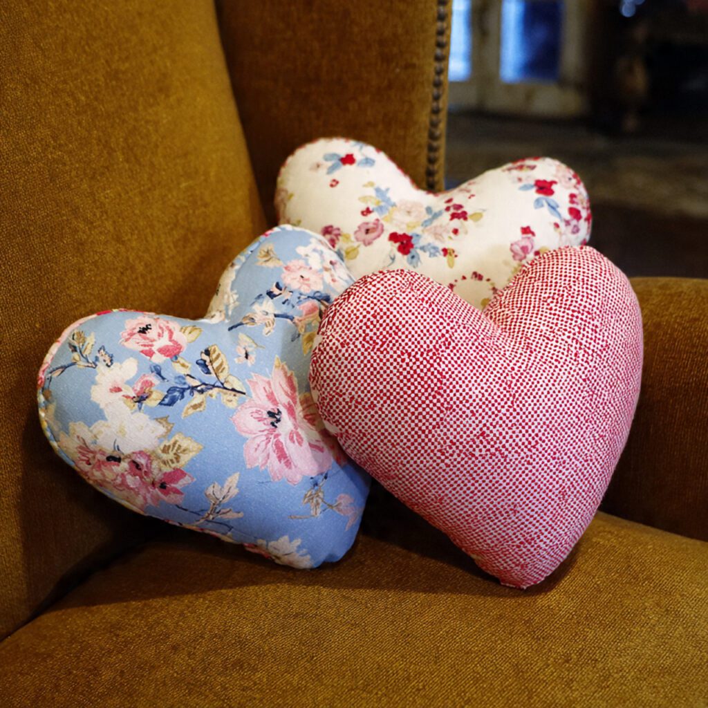 Fabric Heart Pillows