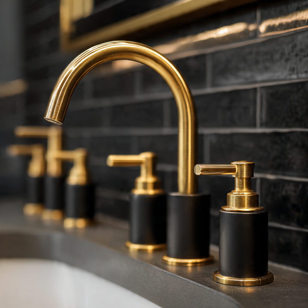 Gold or Matte Black Hardware Accents