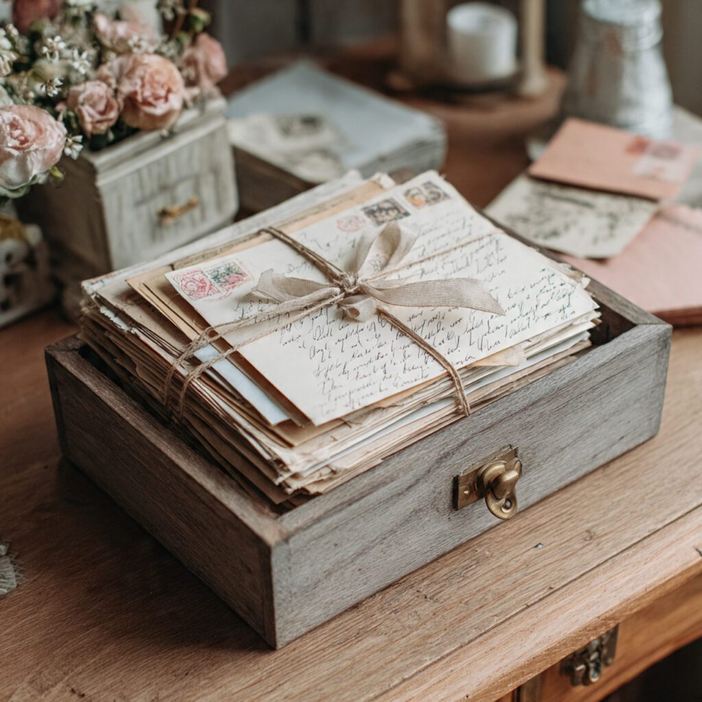 Handwritten Love Letters in a Keepsake Box