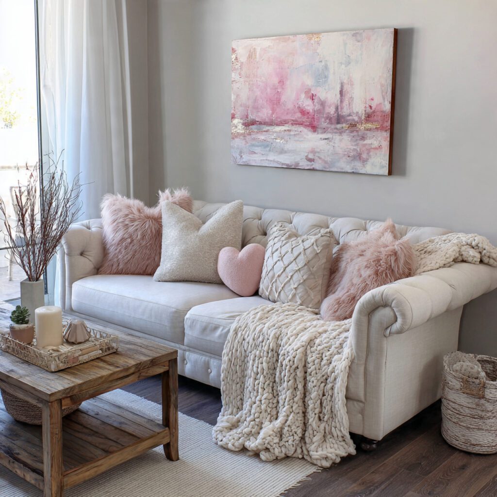 Cozy Sofa Styling with Throws and Pillows