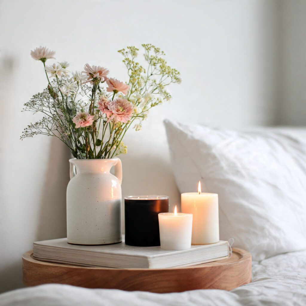Elegant Bedside Table Styling
