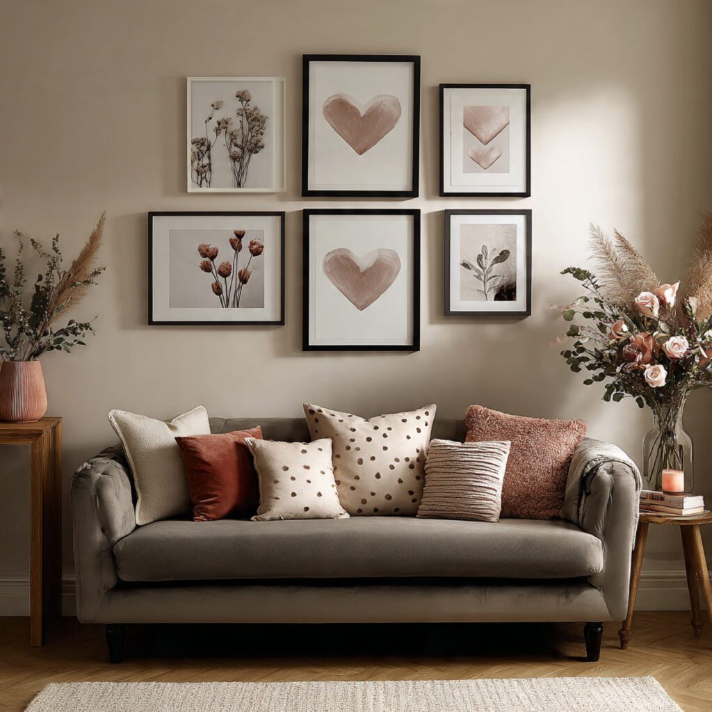 Wall D&eacute;cor with Subtle Valentine Accents