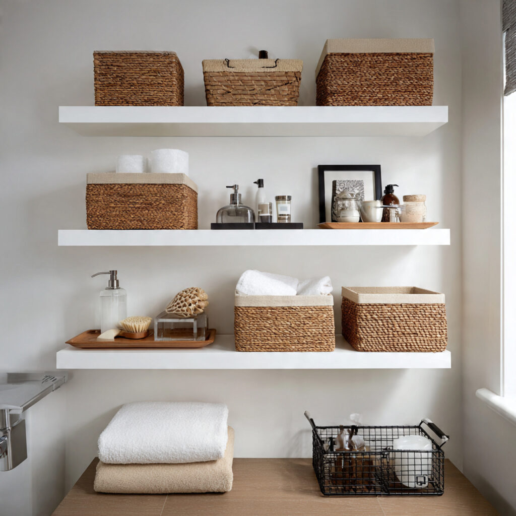 Minimalist Storage with Decorative Touches