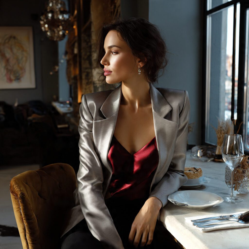 Chic Blazer with a Cute Inner Top