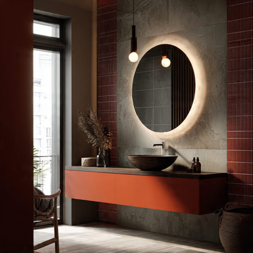 Simple Mirror and Soft Lighting Combination