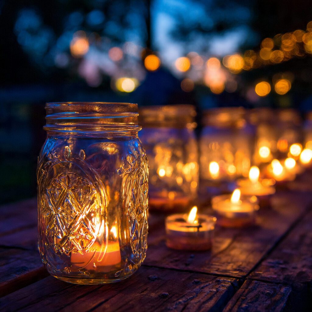 Mason Jar Candle Holders