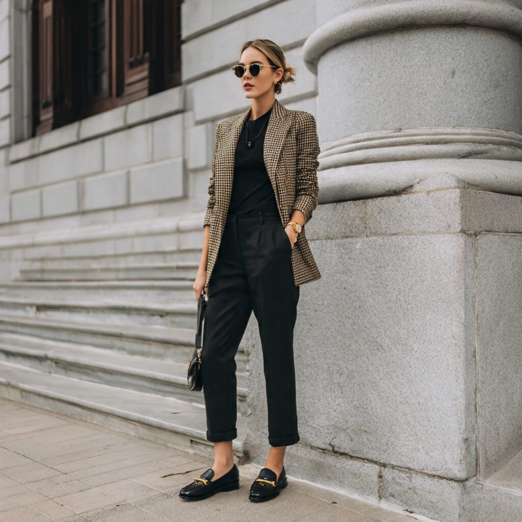 Loafer-Styled Outfit with Blazer