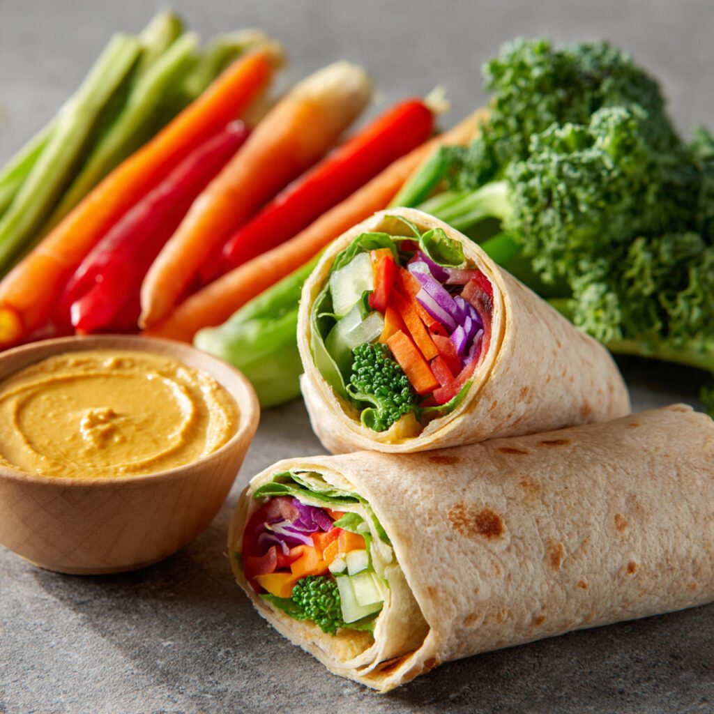 Vegetable and Hummus Wrap