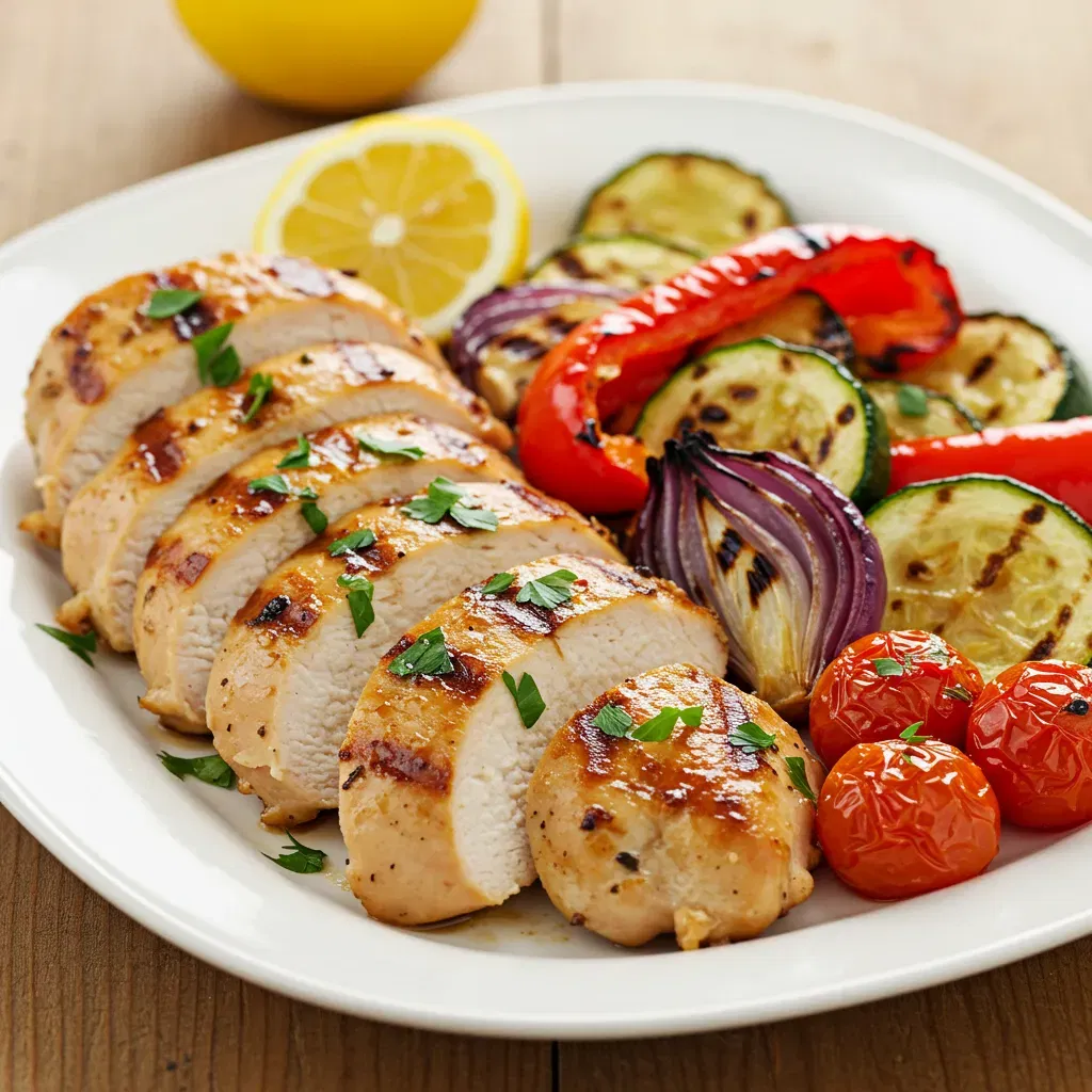 Lemon Herb Chicken with Steamed Broccoli