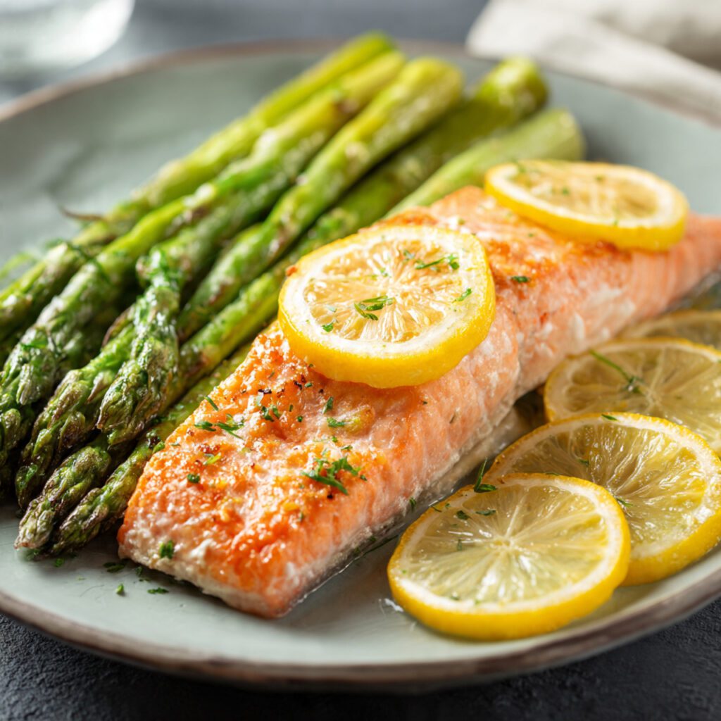 Baked Salmon with Asparagus