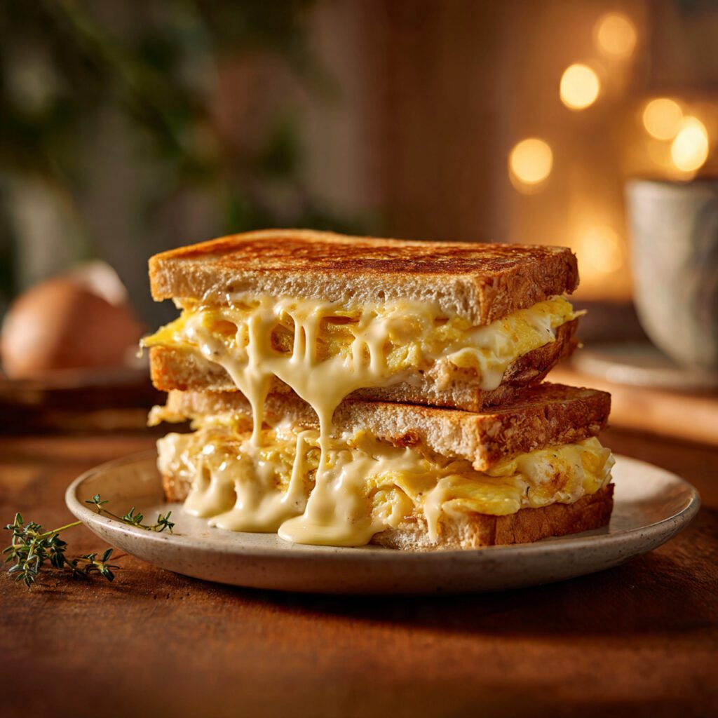 Cheesy Omelette Sandwich