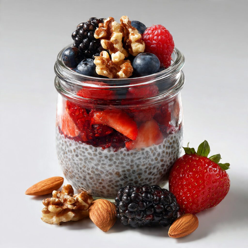 Chia Pudding with Nuts & Berries