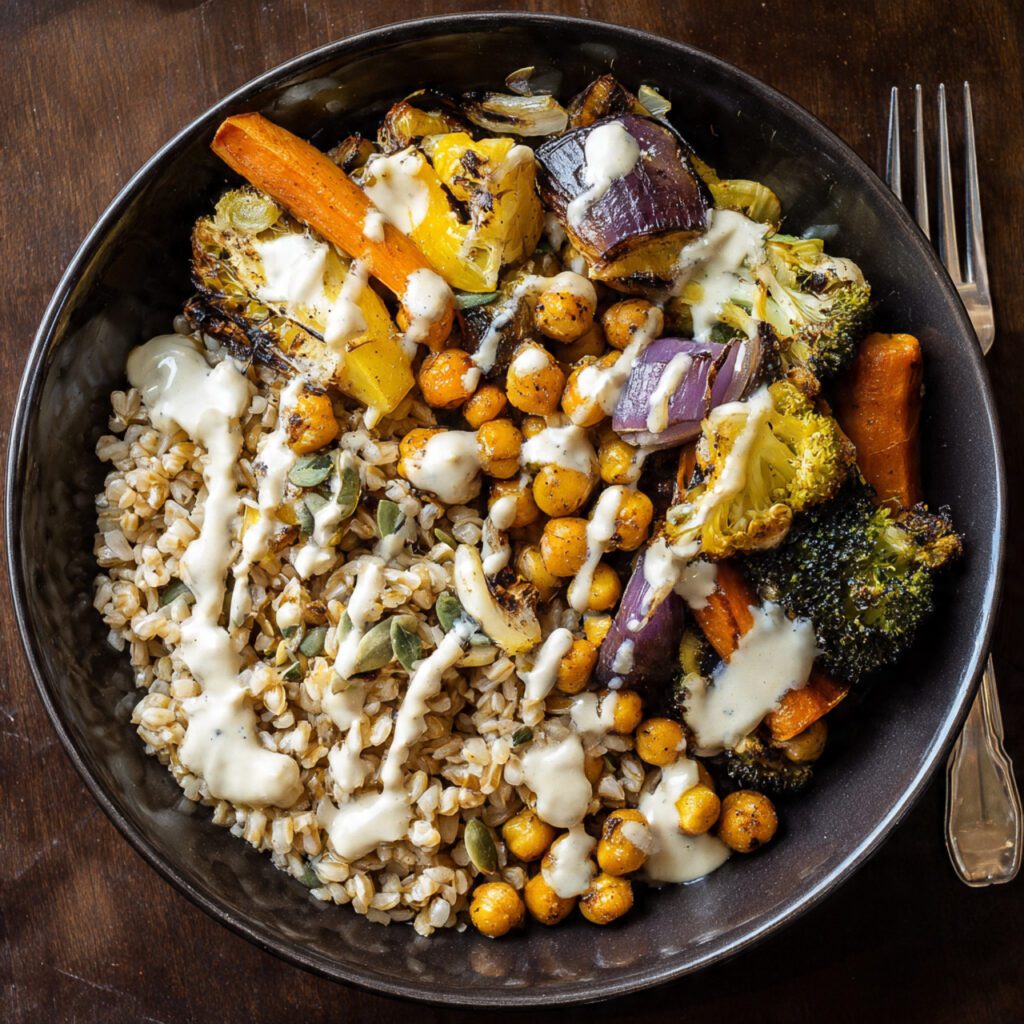 Chickpea & Roasted Vegetable Bowl