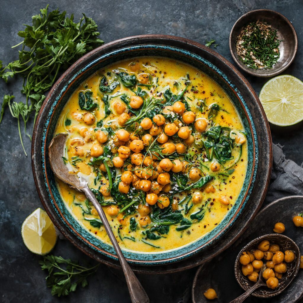 Chickpea & Spinach Coconut Curry