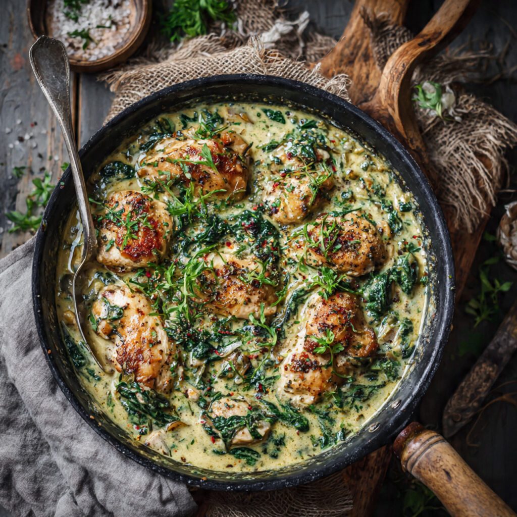 Creamy Spinach Chicken Skillet