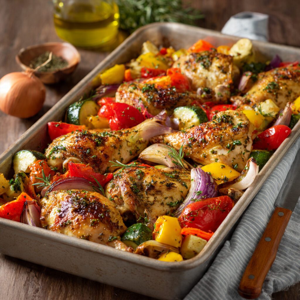 Mediterranean Chicken & Veggie Bake