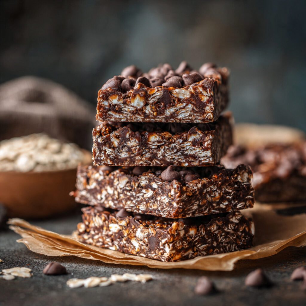 No Bake Chocolate Oat Bars
