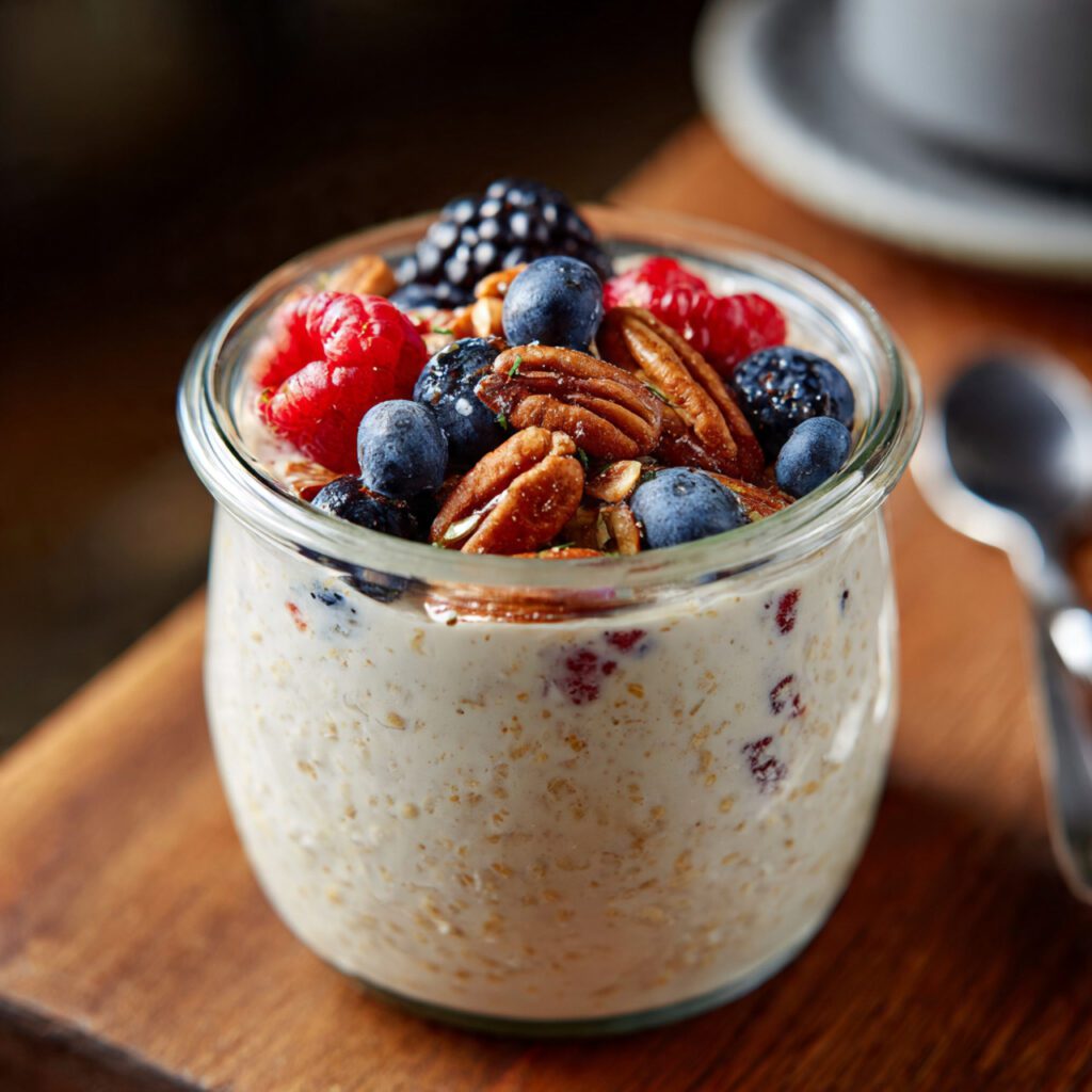 Overnight Oats with Fruit & Nuts