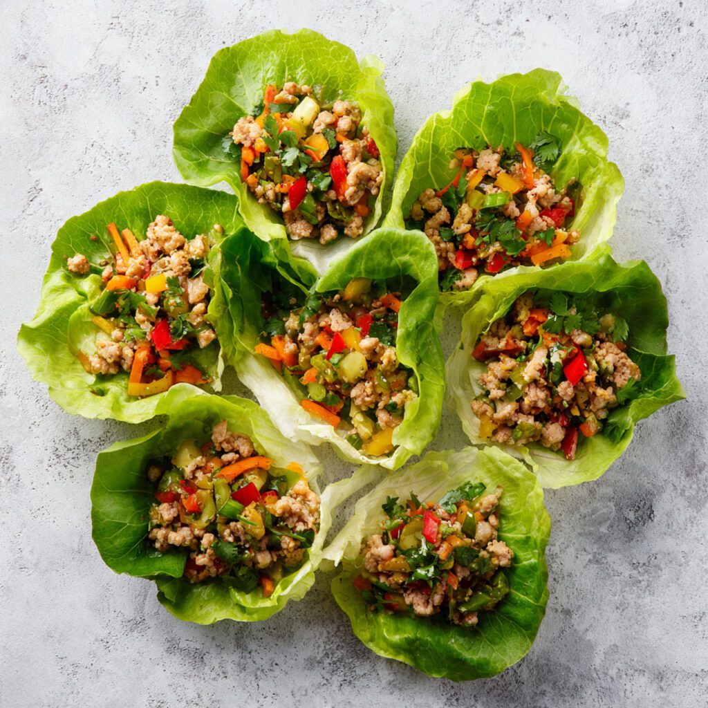 Turkey & Vegetable Lettuce Wraps