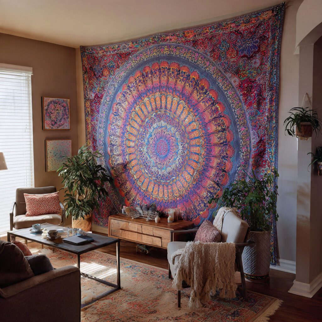 Create a Boho Gallery Wall With a Oversized Tapestry