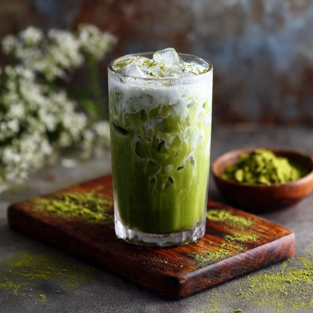 Homemade Iced Matcha Latte