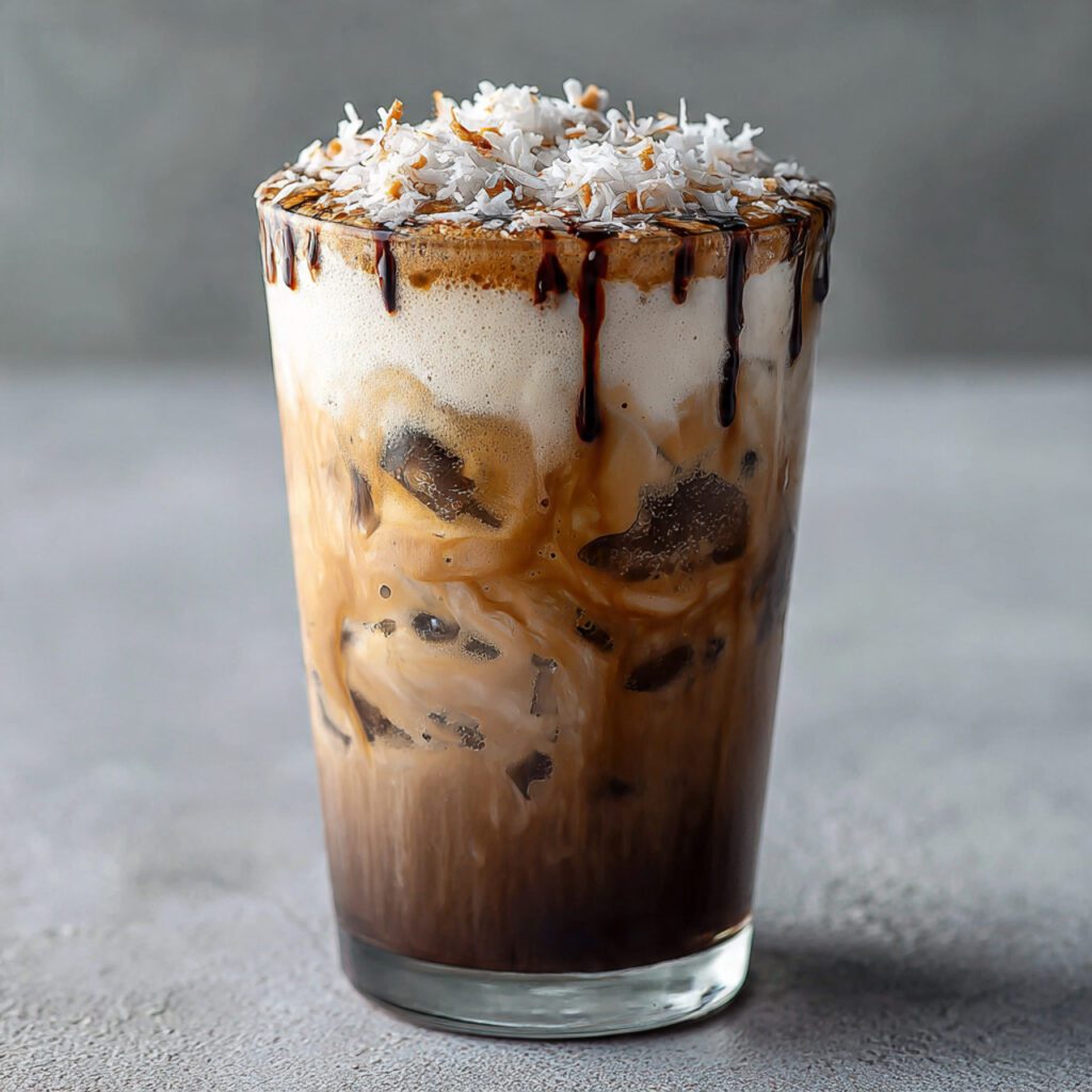 Iced Coconut milk Mocha Macchiato