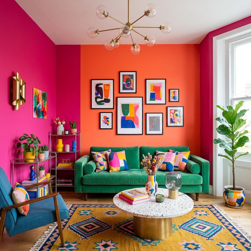 Bold Color Clash Walls