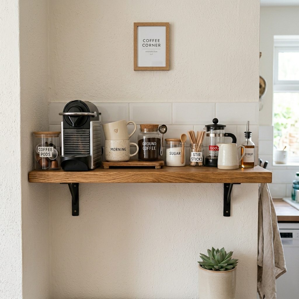 Compact Shelf Coffee Bar