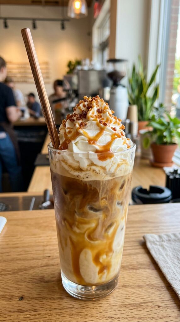 Iced Caramel Brul&eacute;e Latte