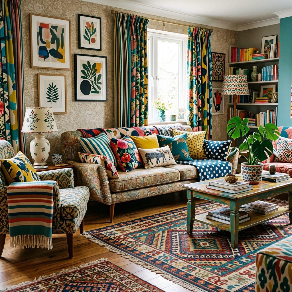 Mixed Pattern Explosion Decor
