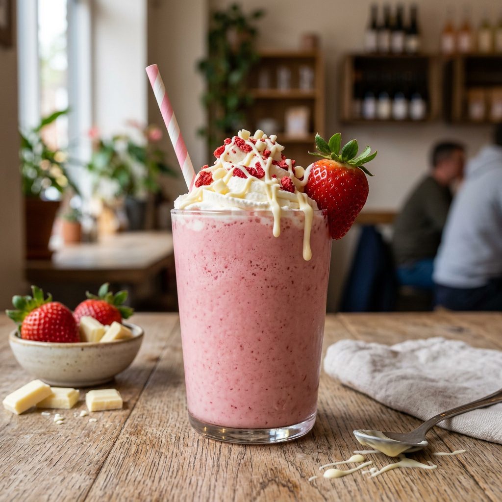 White Chocolate Strawberry Drink