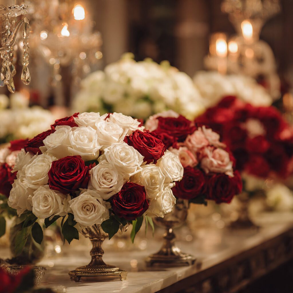 Classic Rose Wedding Arrangements